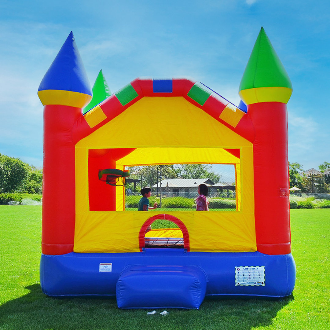 HeroKiddo Castle Commercial Grade Bounce House with Blower for Kids and Adults
